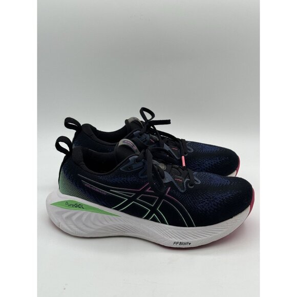 ASICS Novablast+ Running Shoes Women's 7.5 Black Green - Picture 1 of 10